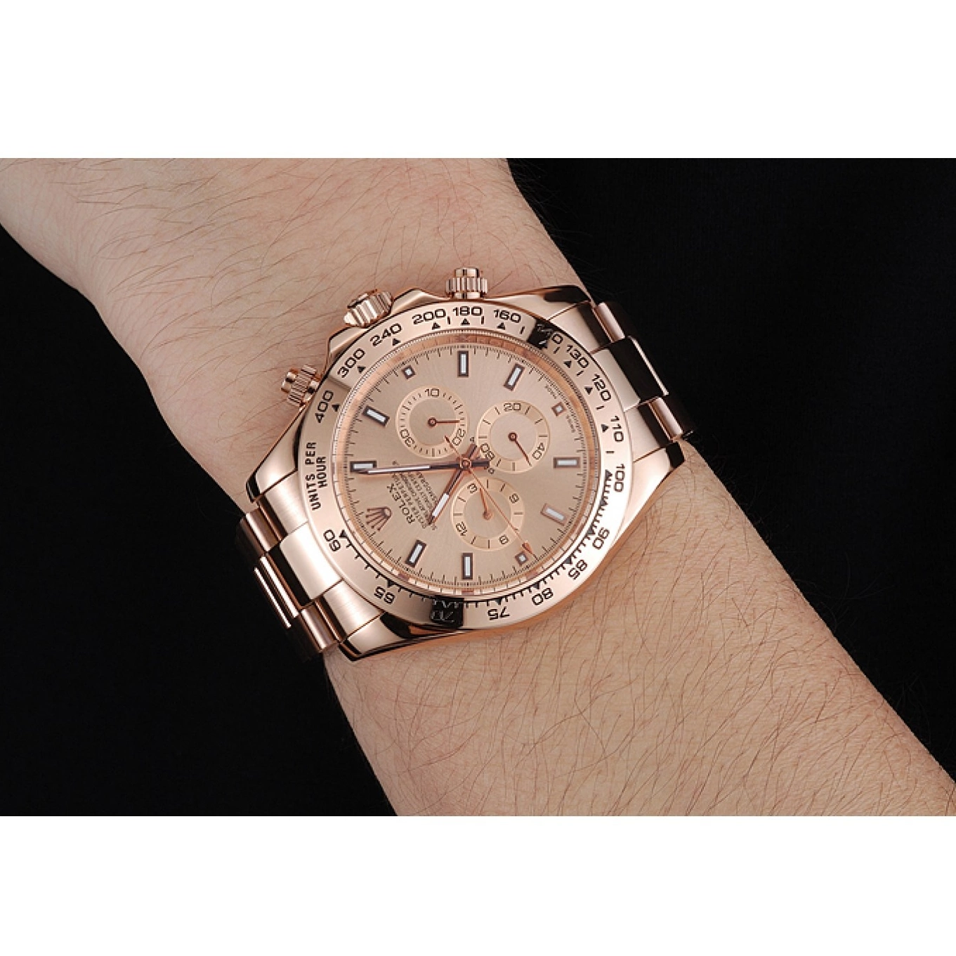 Rolex copies cheap Gold Rolex Case And 1454247 Daytona Dial Pink Cosmograph Bracelet Rose 0820